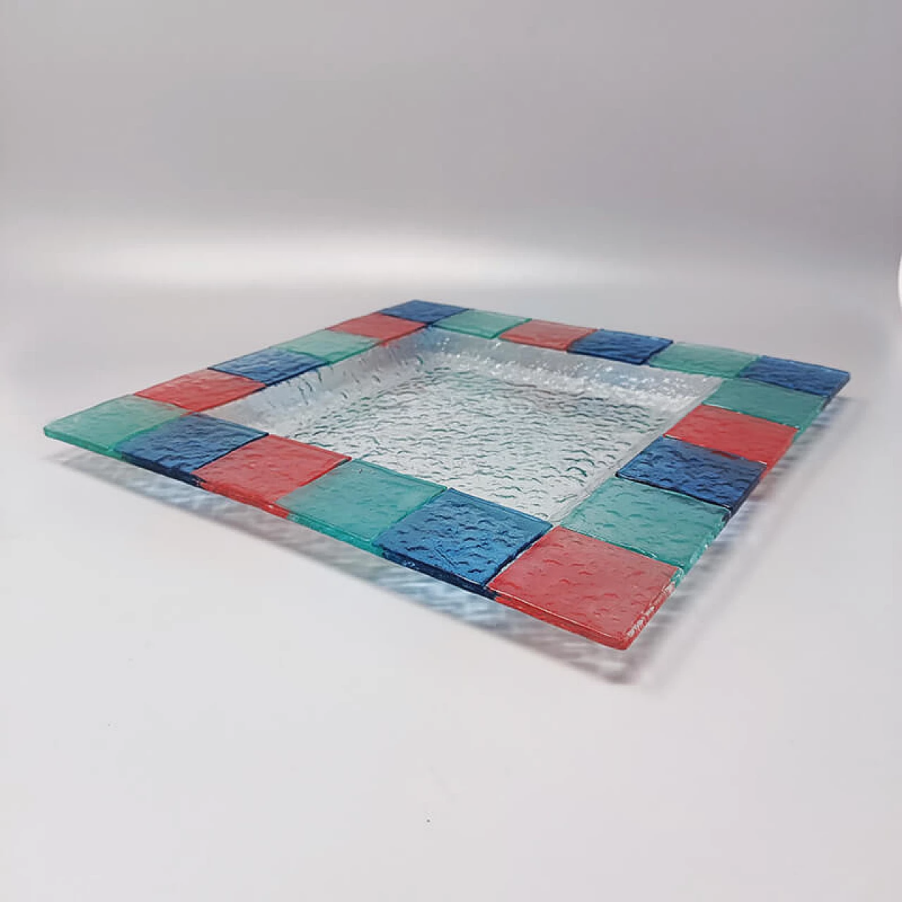 Square Murano glass tray by Dogi, 1960s 6