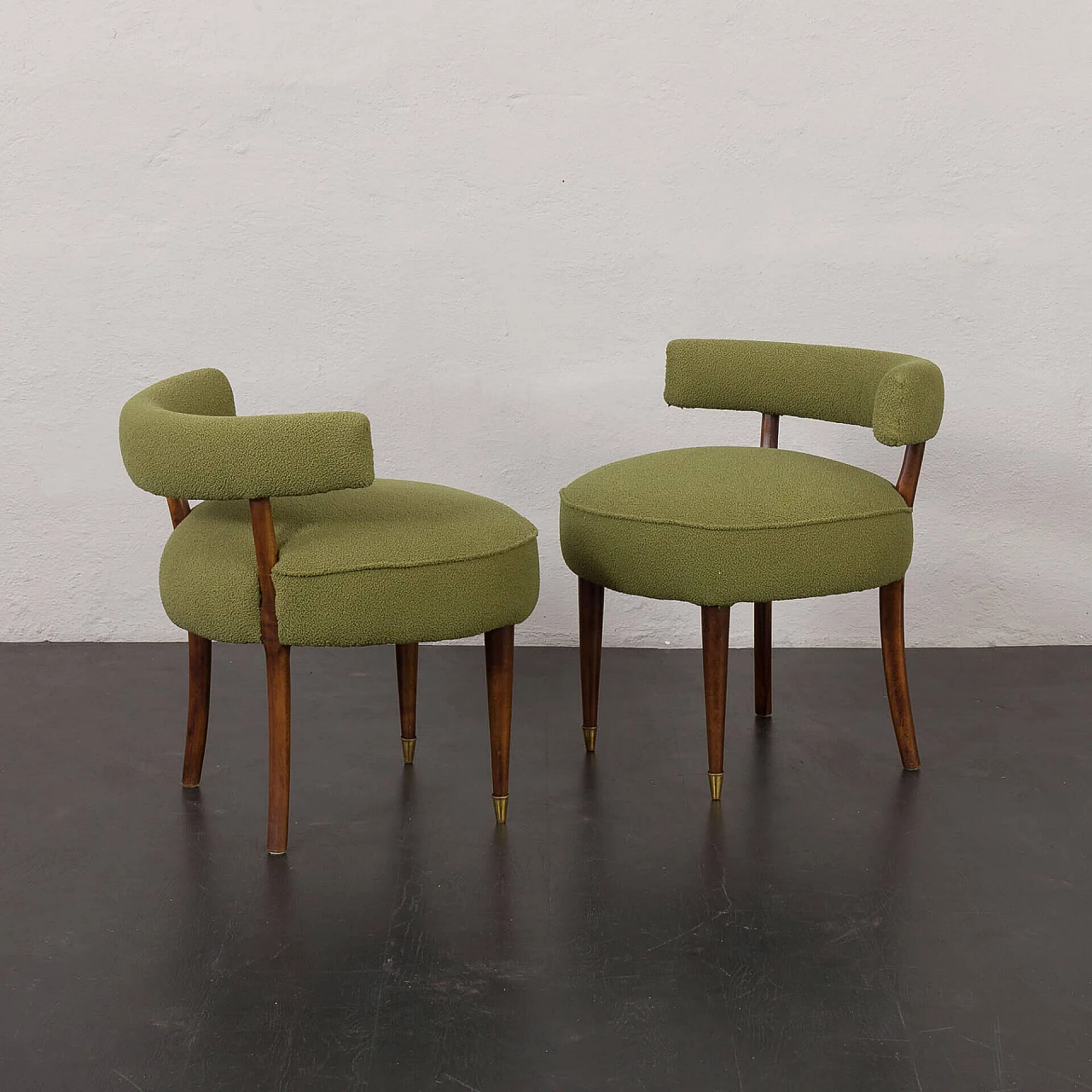 Pair of stools in Gio Ponti style, 1950s 2