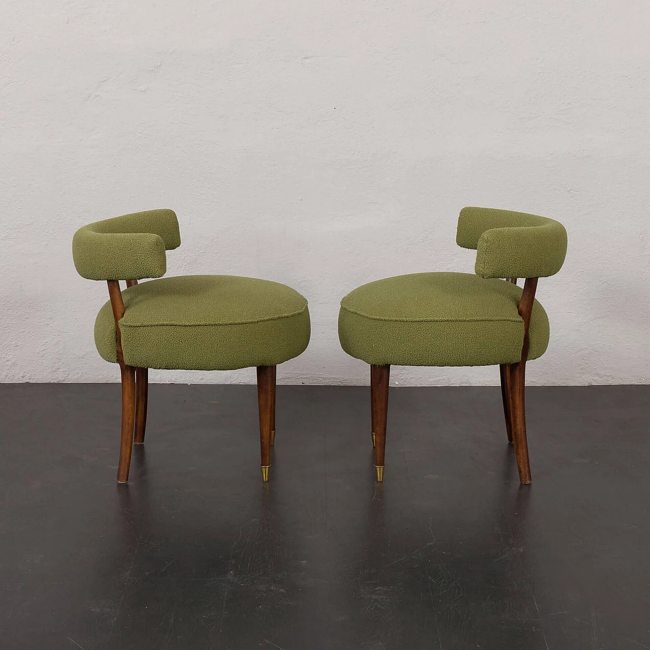 Pair of stools in Gio Ponti style, 1950s 3