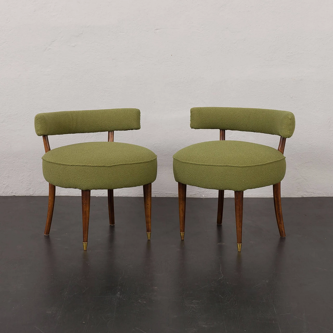 Pair of stools in Gio Ponti style, 1950s 4