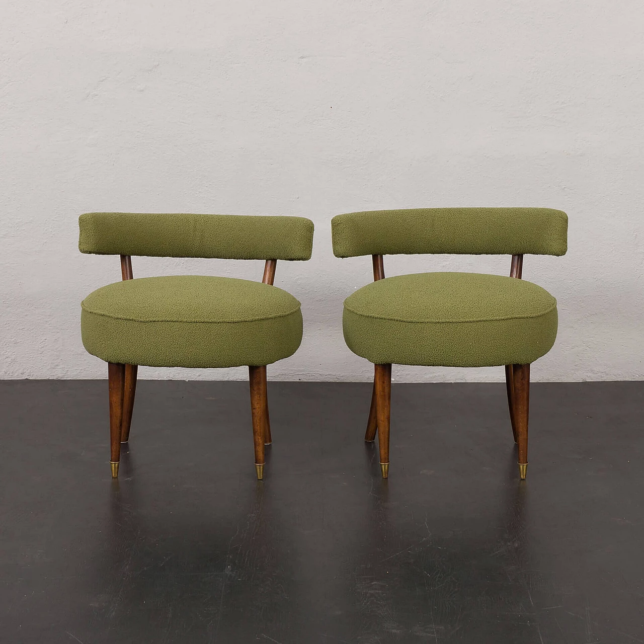 Pair of stools in Gio Ponti style, 1950s 6