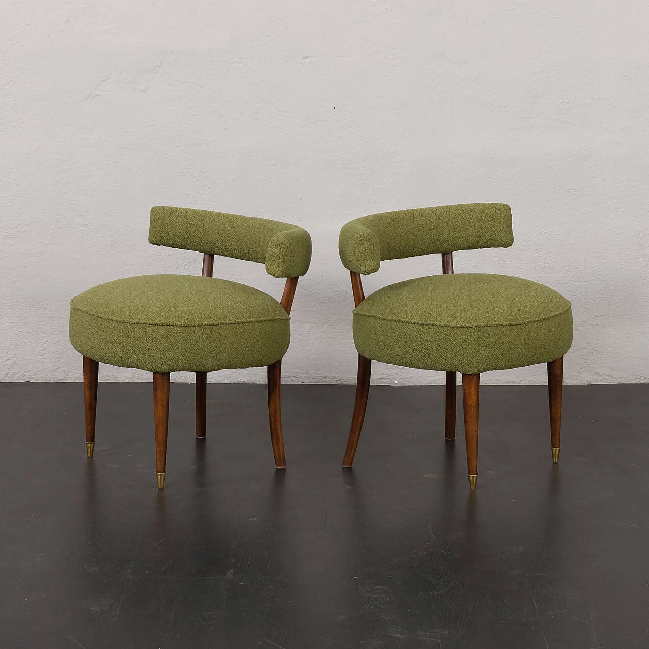 Pair of stools in Gio Ponti style, 1950s 7