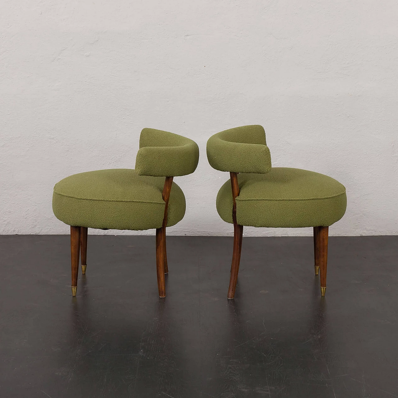 Pair of stools in Gio Ponti style, 1950s 8