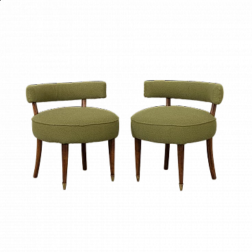 Pair of stools in Gio Ponti style, 1950s
