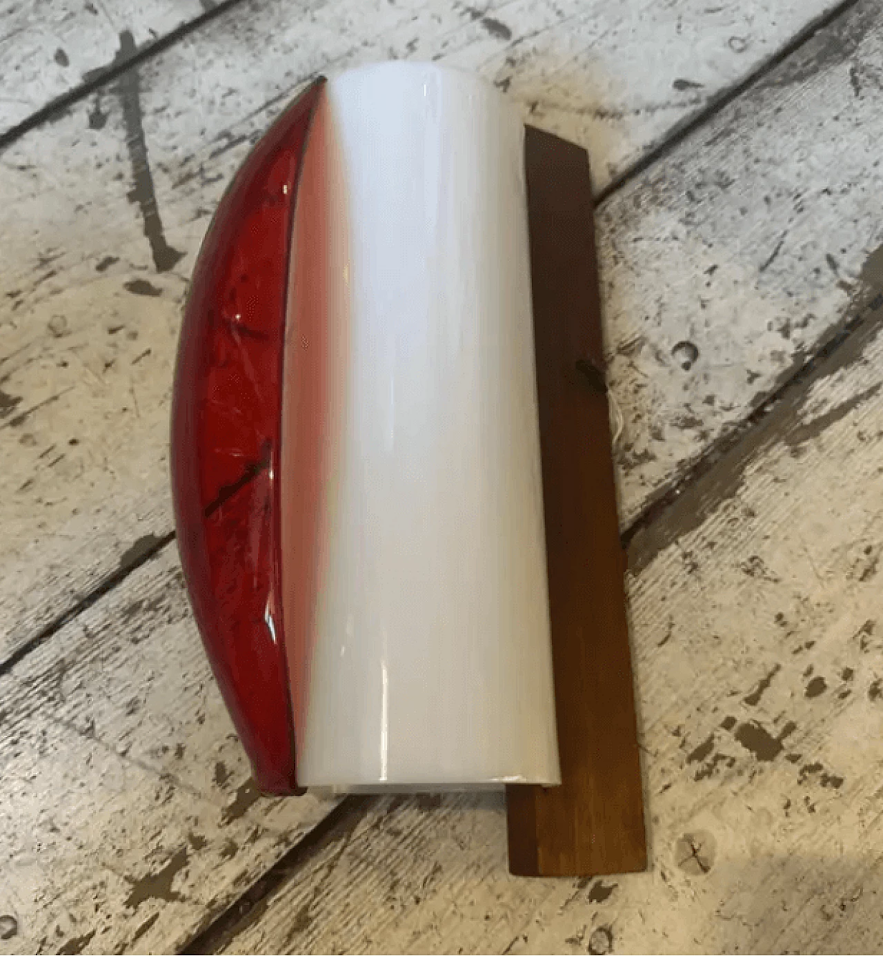 Coppia di lampade da parete in legno e plexiglass di Stilux, metà '900 7