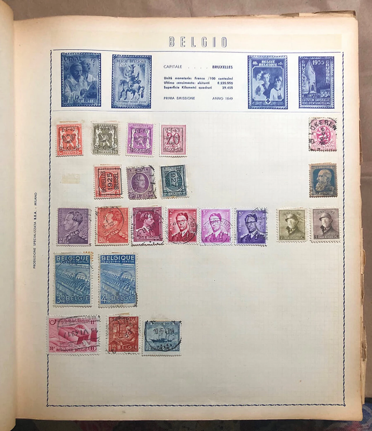 Libro di raccolta di francobolli del mondo, inizio '900 6