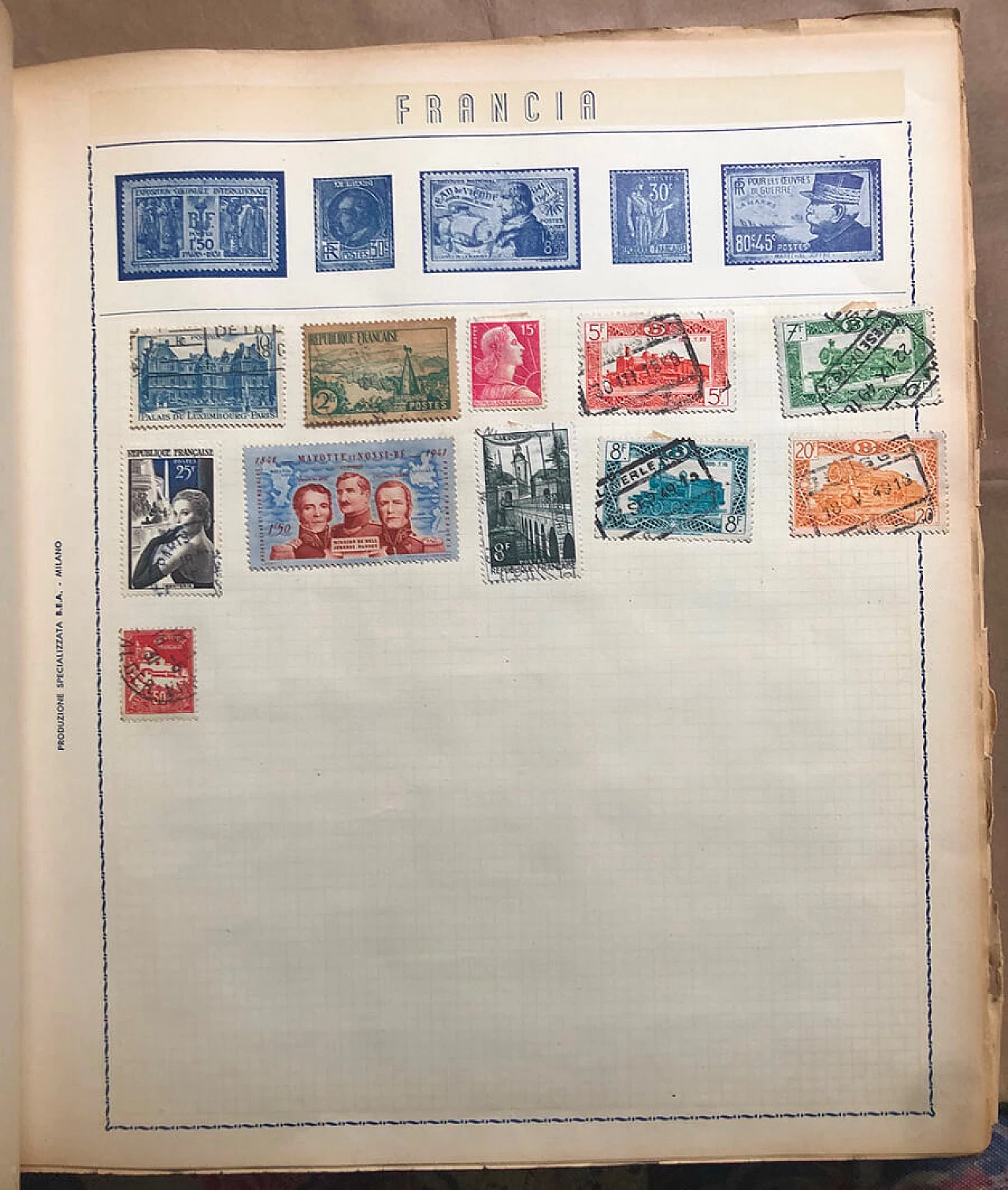 Libro di raccolta di francobolli del mondo, inizio '900 9