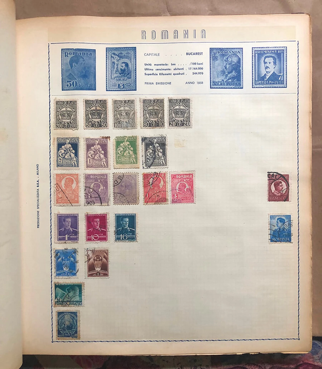 Libro di raccolta di francobolli del mondo, inizio '900 14