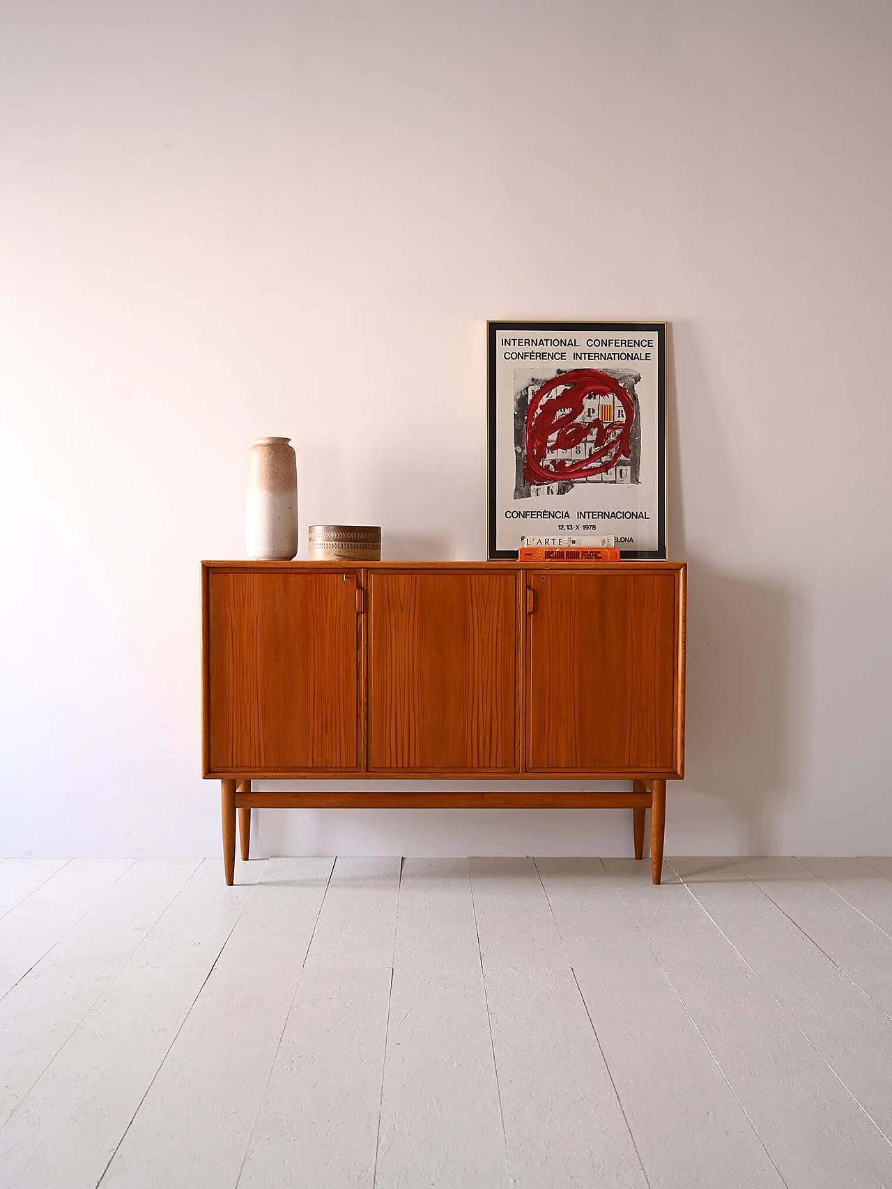 Scandinavian teak and oak sideboard, 1960s 1