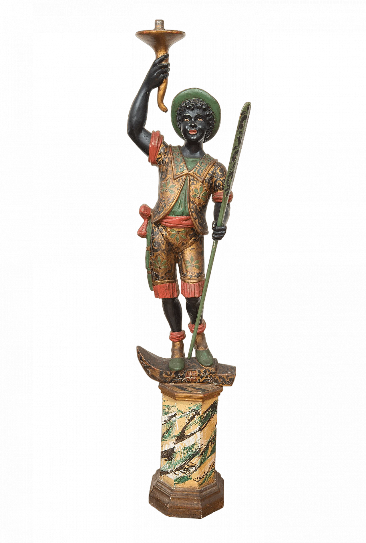 Polychrome wooden sculpture depicting the Moor of Venice, 19th century 4