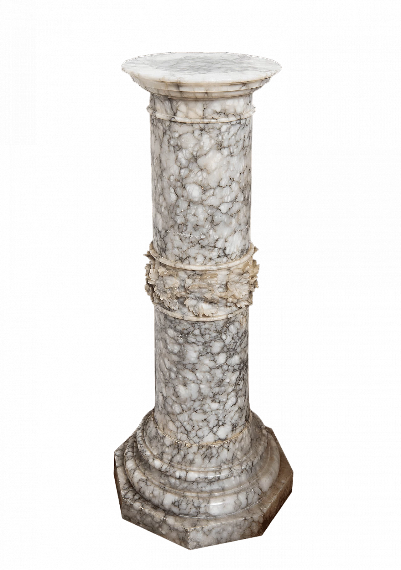 Roman alabaster flowered column, second half of the 19th century 4