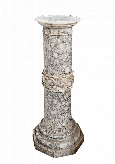 Roman alabaster flowered column, second half of the 19th century