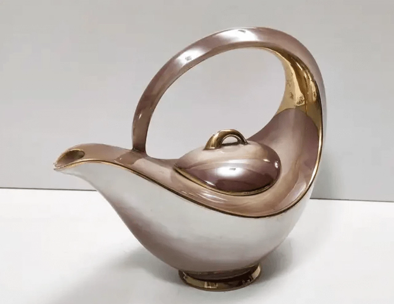 Coloured ceramic breakfast service of 22 pieces by Italo Casini, 1950s 7