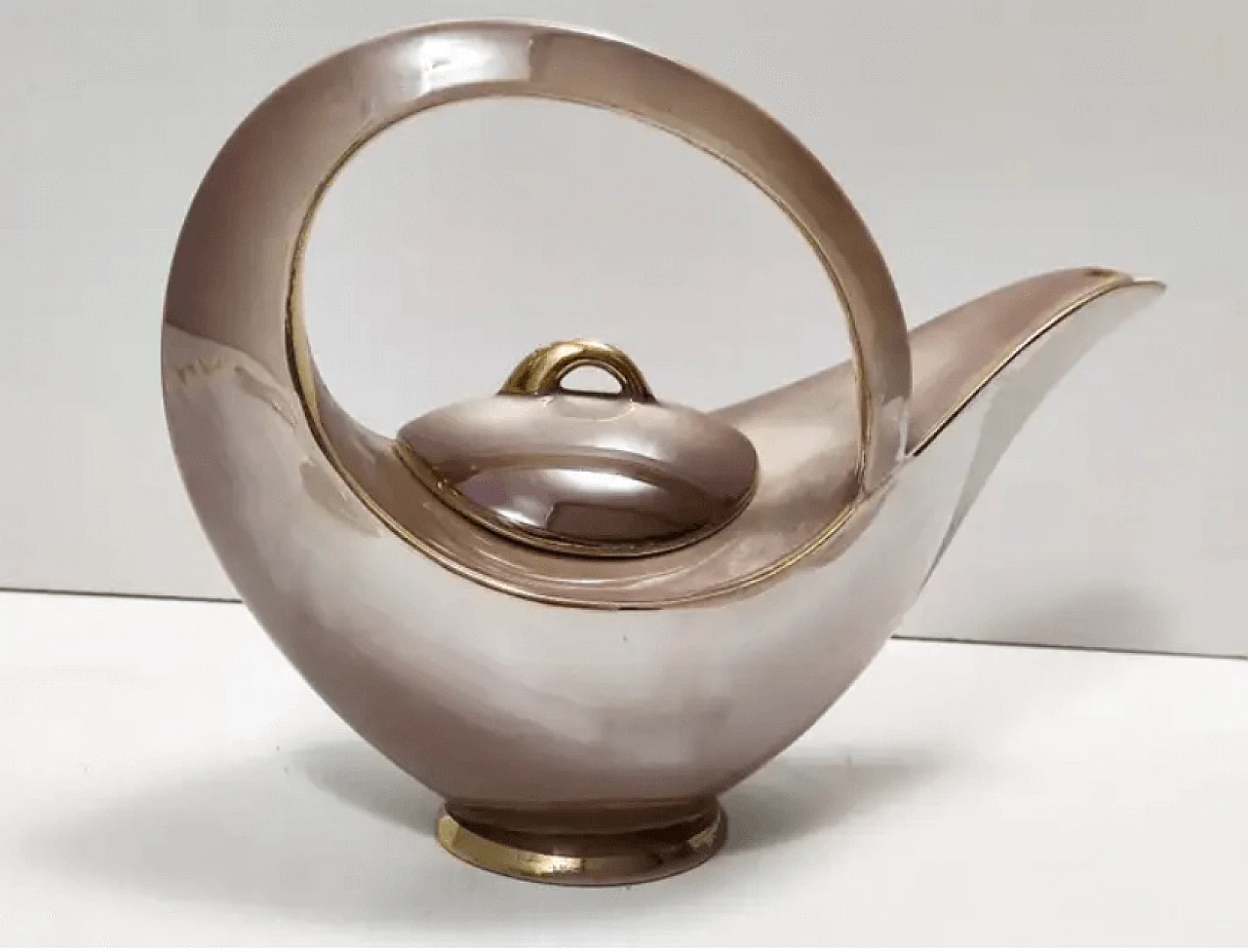 Coloured ceramic breakfast service of 22 pieces by Italo Casini, 1950s 8