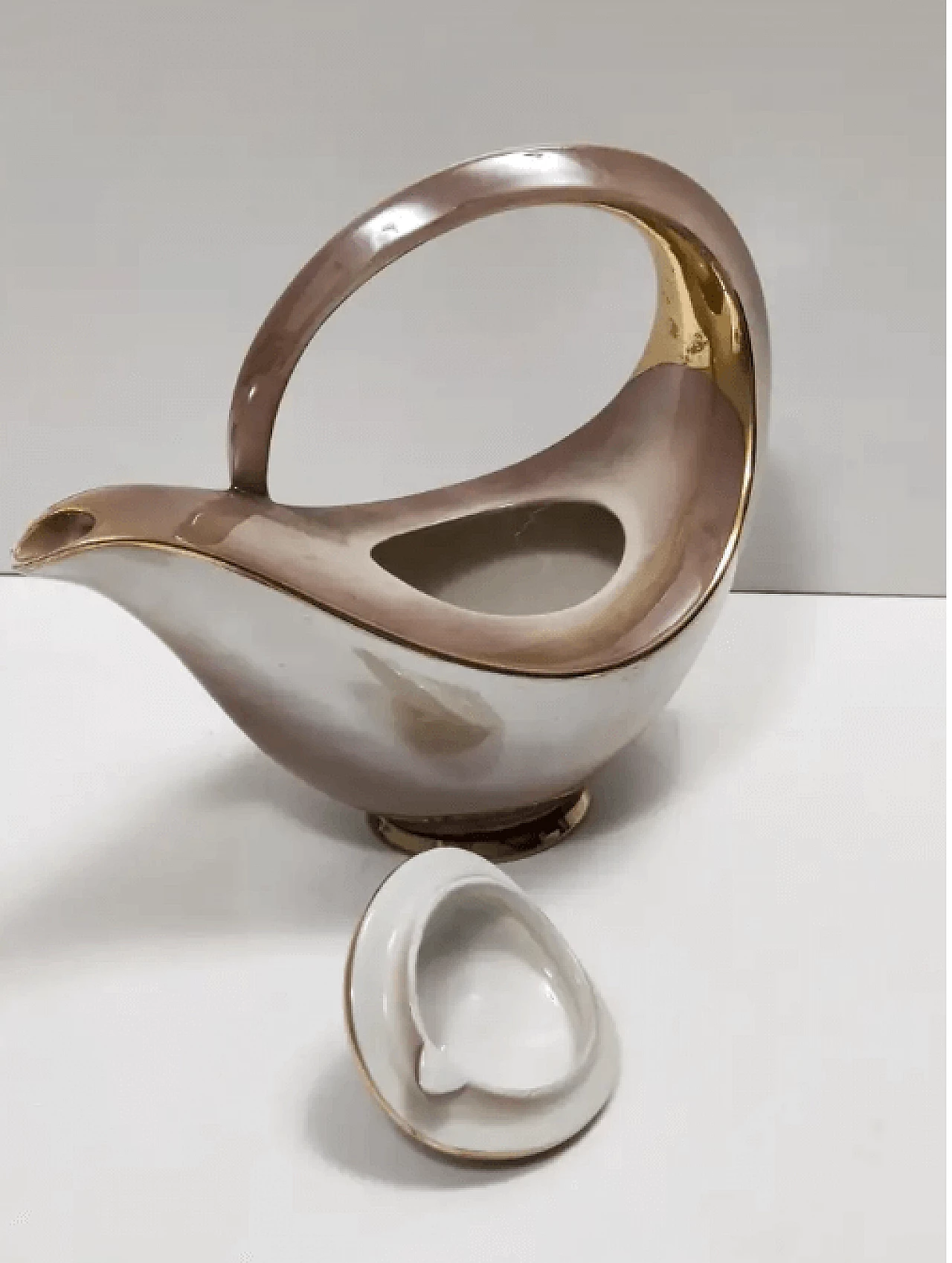 Coloured ceramic breakfast service of 22 pieces by Italo Casini, 1950s 9