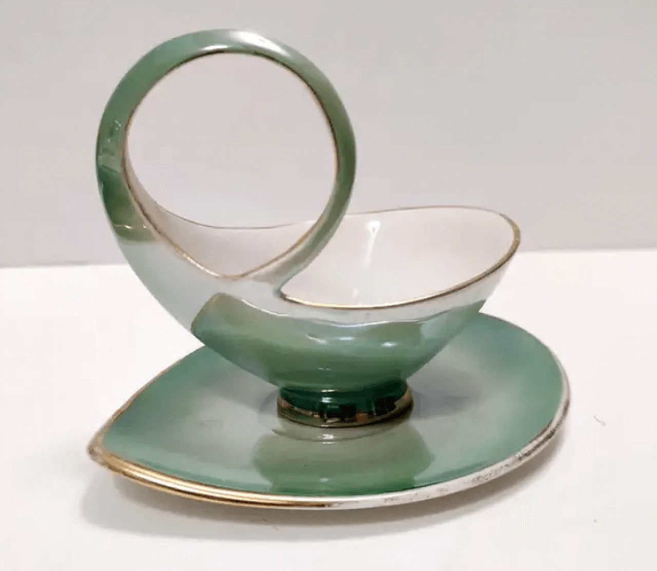 Coloured ceramic breakfast service of 22 pieces by Italo Casini, 1950s 13