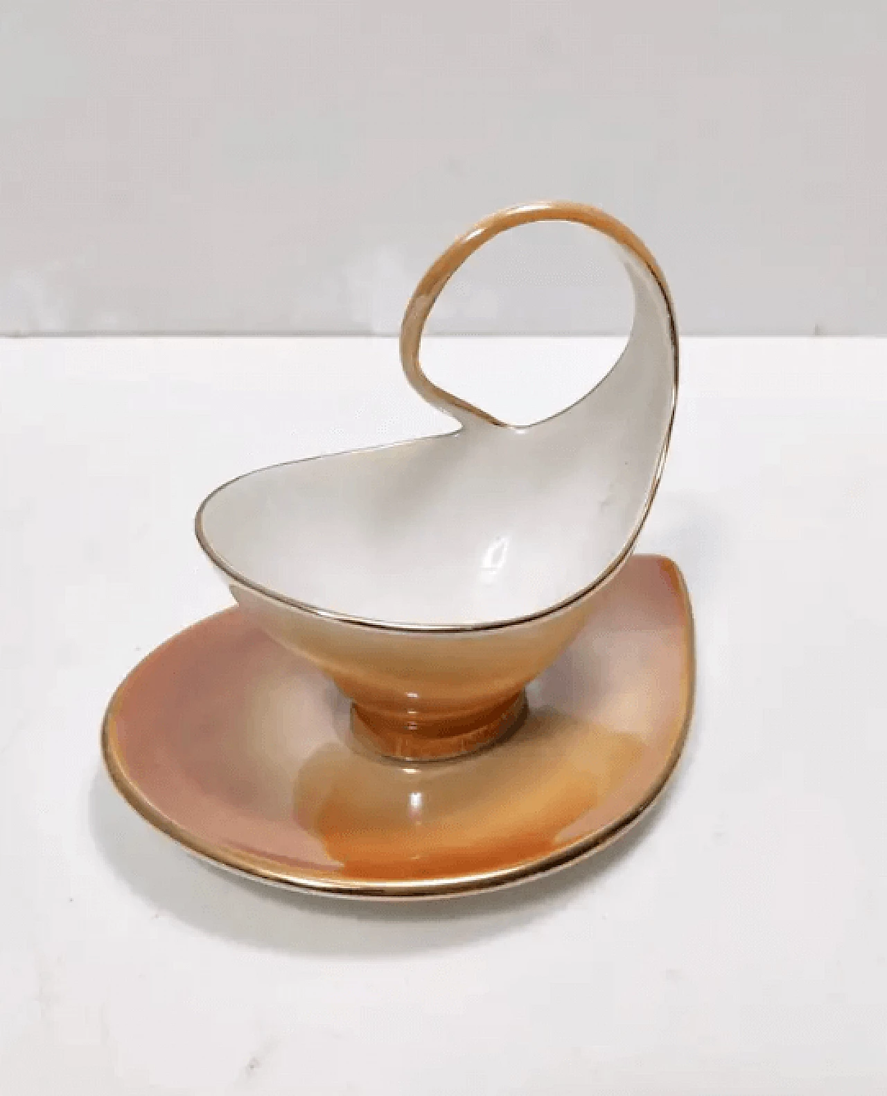 Coloured ceramic breakfast service of 22 pieces by Italo Casini, 1950s 16