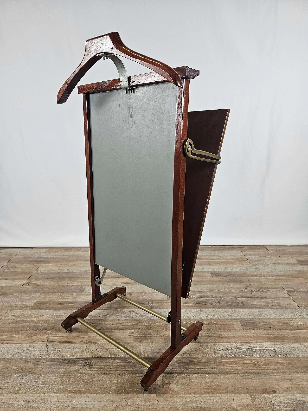 Wood and metal valet stand by Fratelli Reguitti, 1970s 2