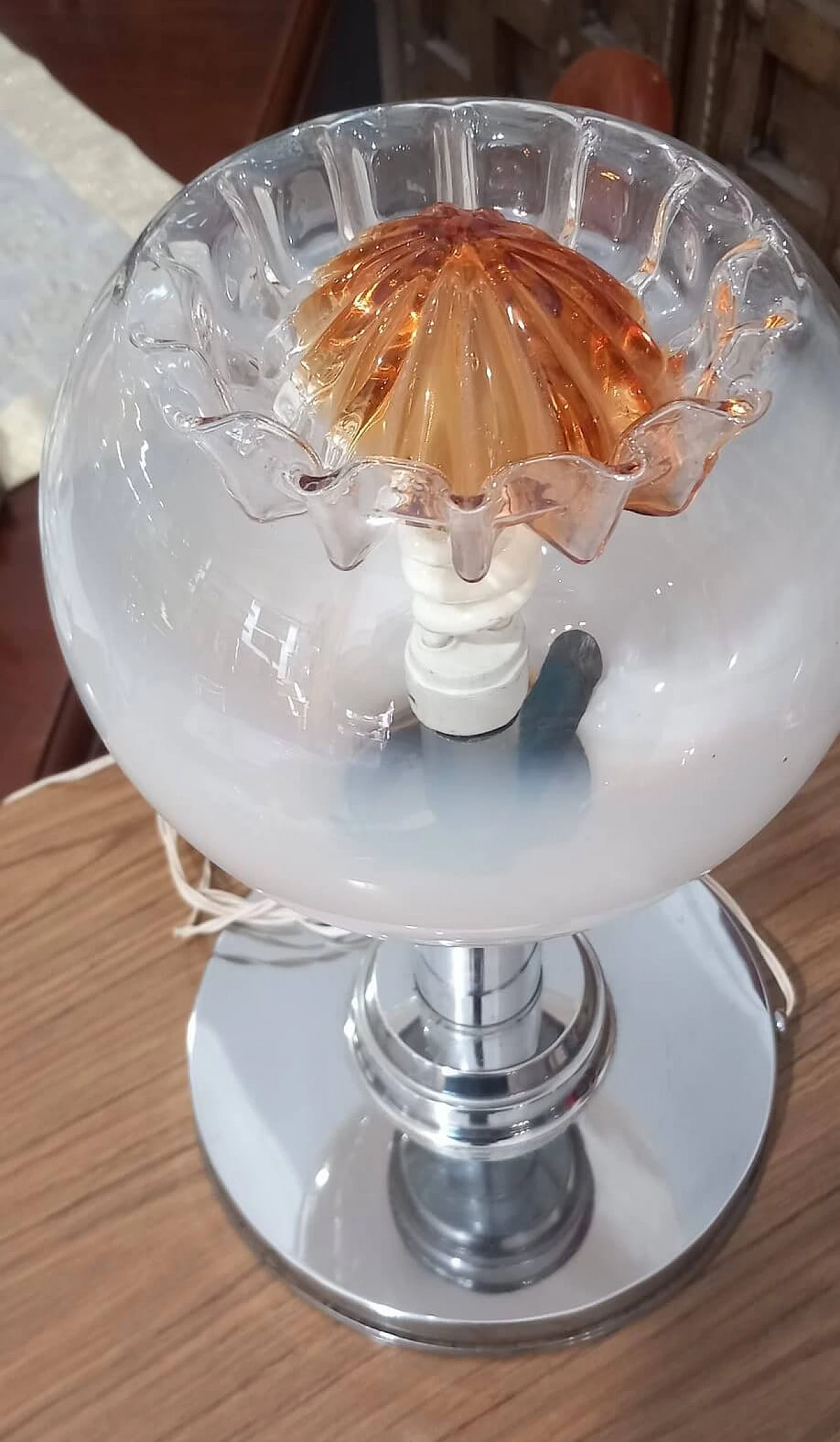 Lampada da tavolo di Toni Zuccheri per Mazzega, anni '70 4