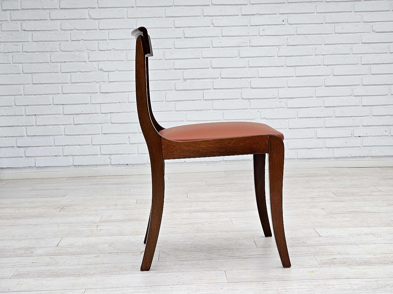 6 Danish teak and leather dining chairs by E. Rogild for Ørum Stolefabrik, 1970s 8
