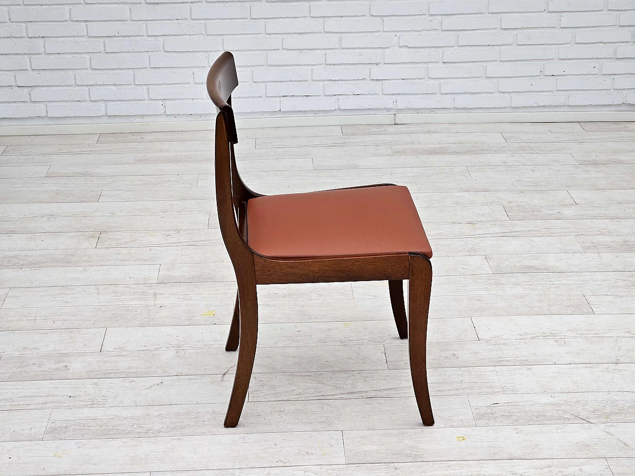 6 Danish teak and leather dining chairs by E. Rogild for Ørum Stolefabrik, 1970s 9