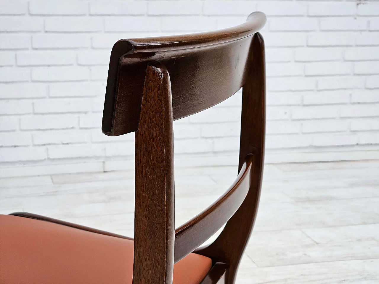 6 Danish teak and leather dining chairs by E. Rogild for Ørum Stolefabrik, 1970s 12