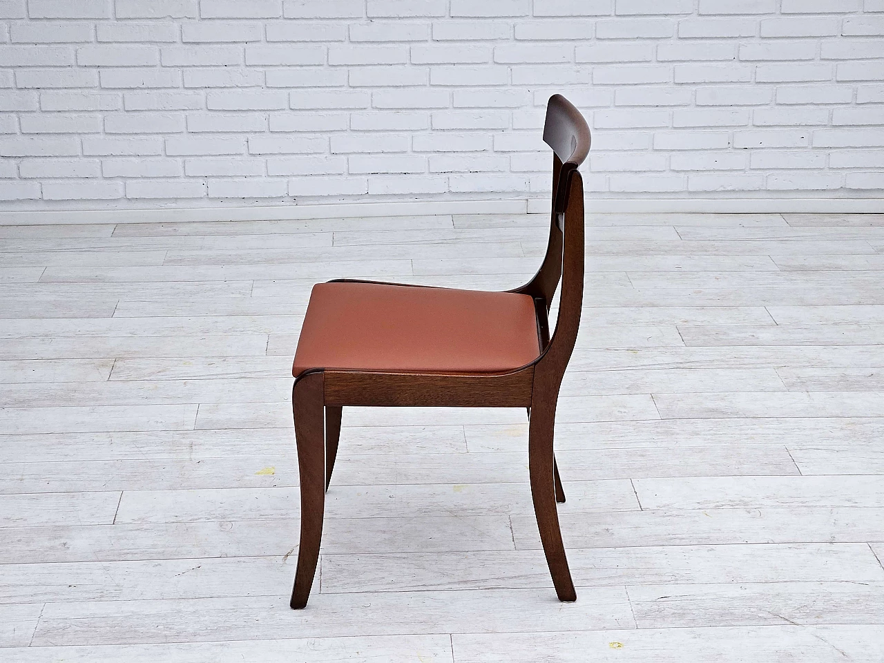 6 Danish teak and leather dining chairs by E. Rogild for Ørum Stolefabrik, 1970s 13
