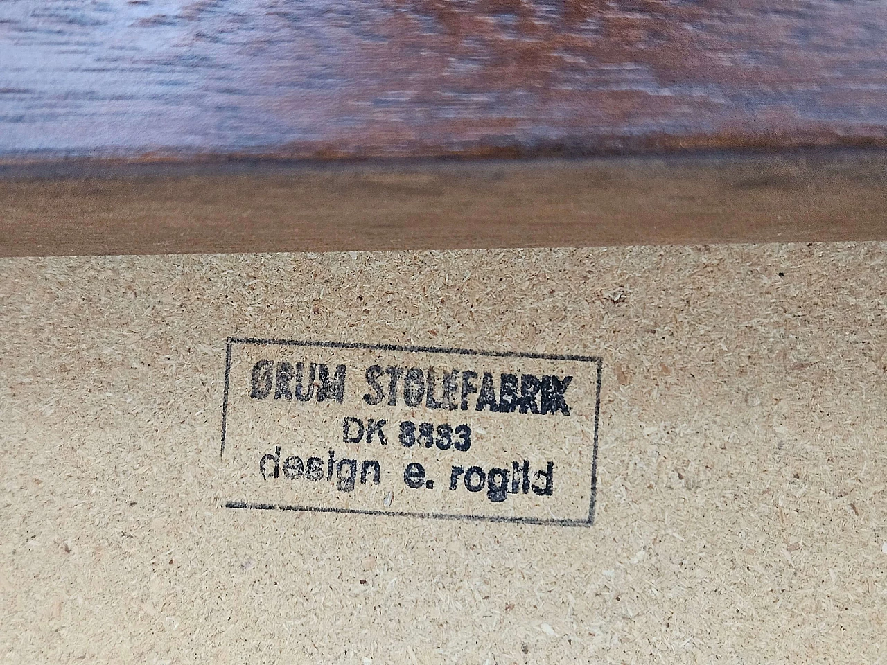 6 Sedie da pranzo danesi in teak e pelle di E. Rogild per Ørum Stolefabrik, anni '70 16