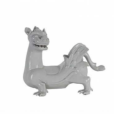 Chinese white porcelain dragon, 1970s