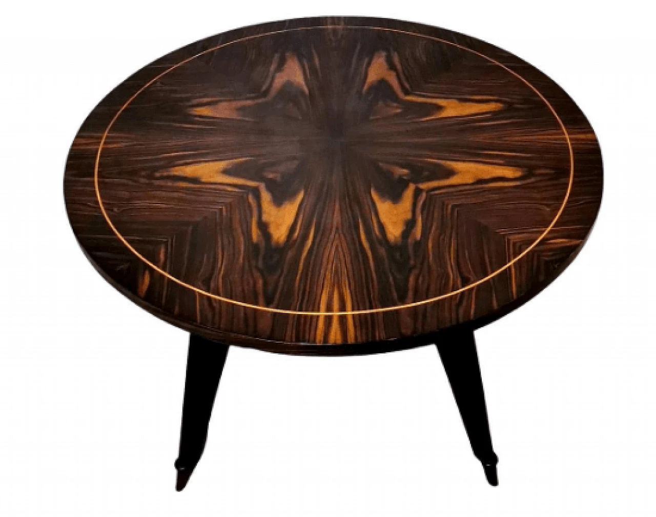 Sapele-root veneered coffee table in the style of Ico Parisi, 1950s 1