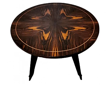 Sapele-root veneered coffee table in the style of Ico Parisi, 1950s