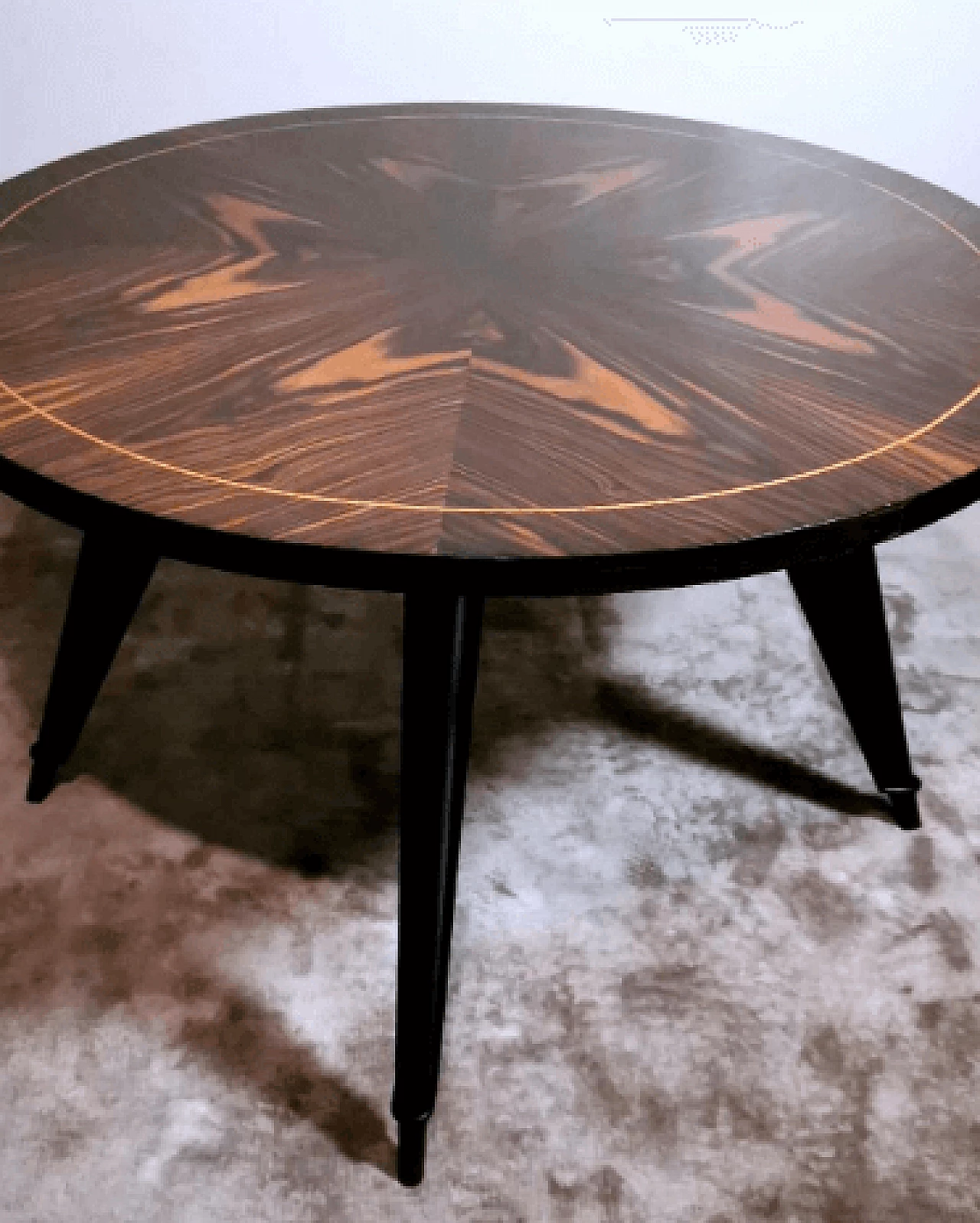 Sapele-root veneered coffee table in the style of Ico Parisi, 1950s 5