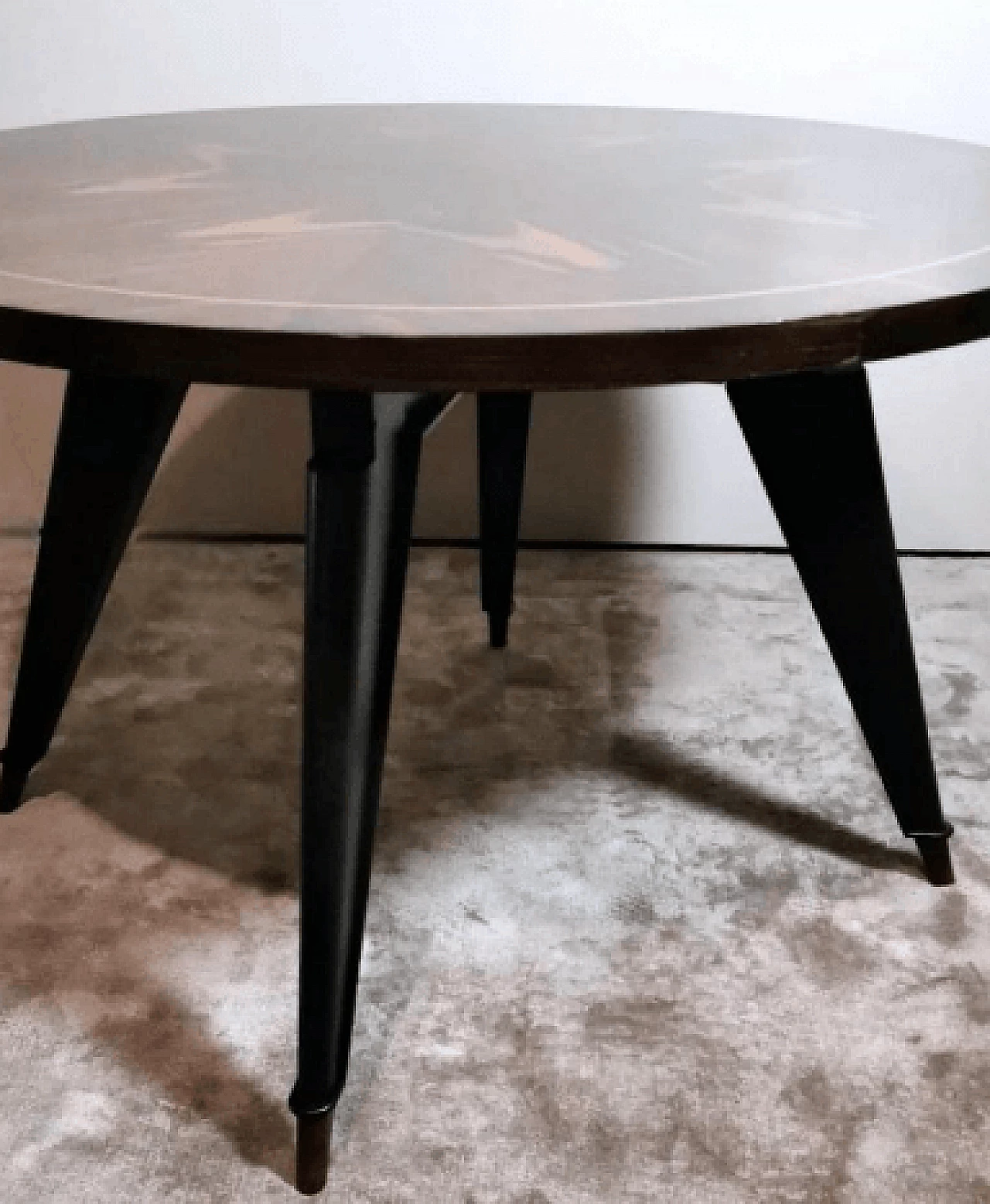Sapele-root veneered coffee table in the style of Ico Parisi, 1950s 13