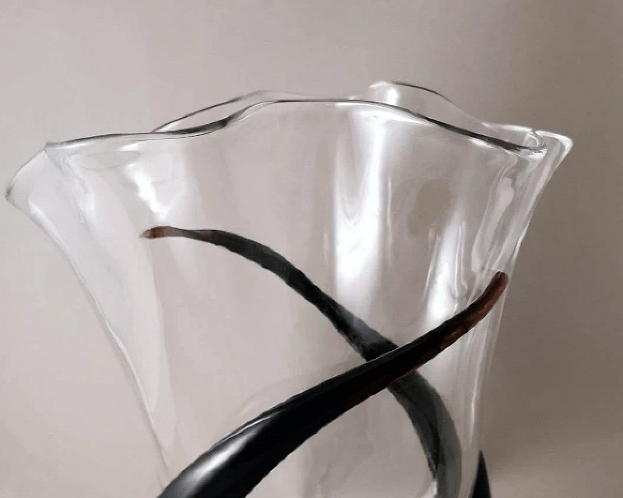 Murano glass vase by Artigianato Muranese, 1990s 3