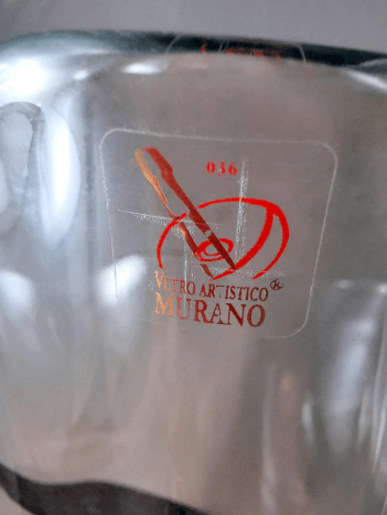 Murano glass vase by Artigianato Muranese, 1990s 14