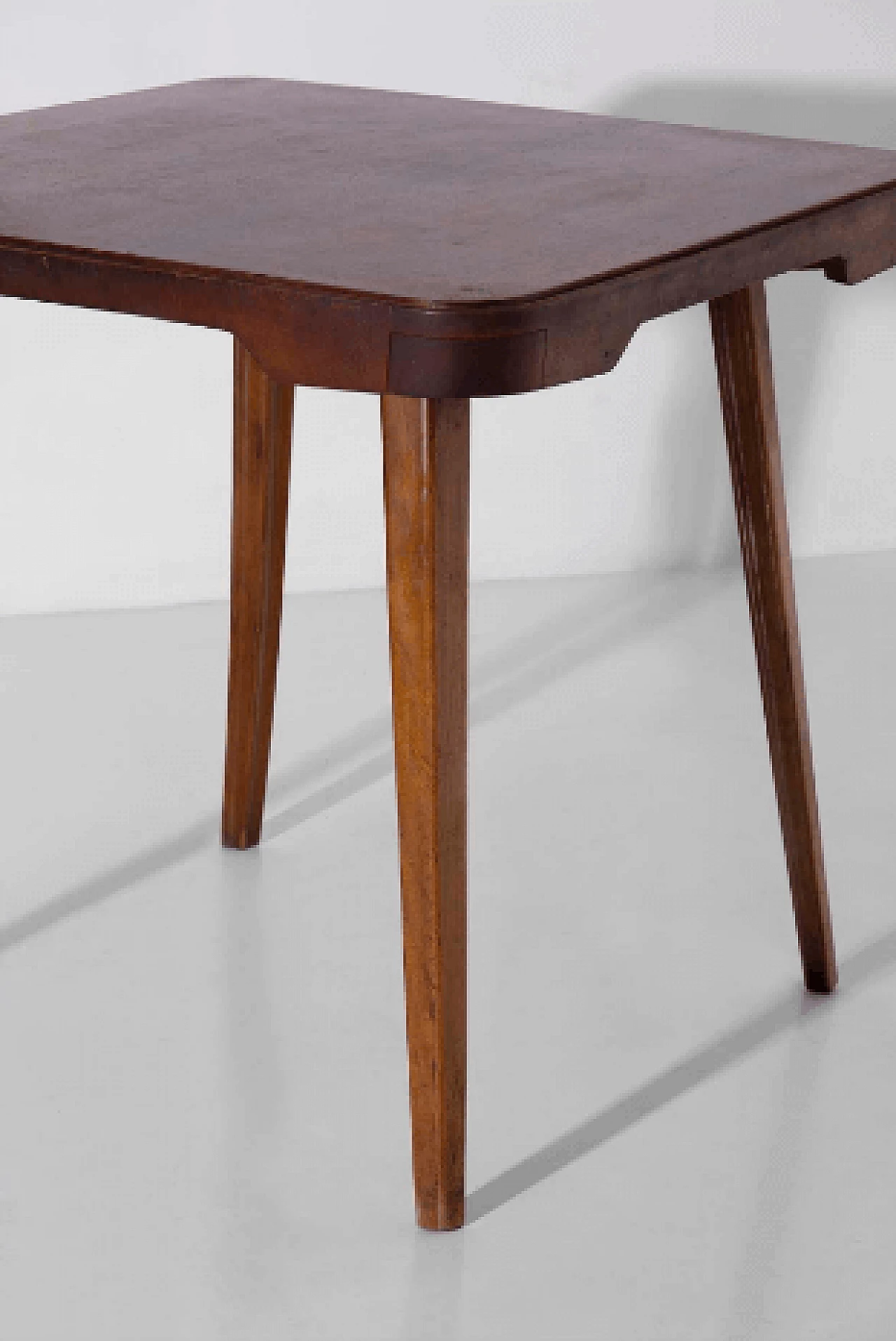 Walnut game table, 1950s 3
