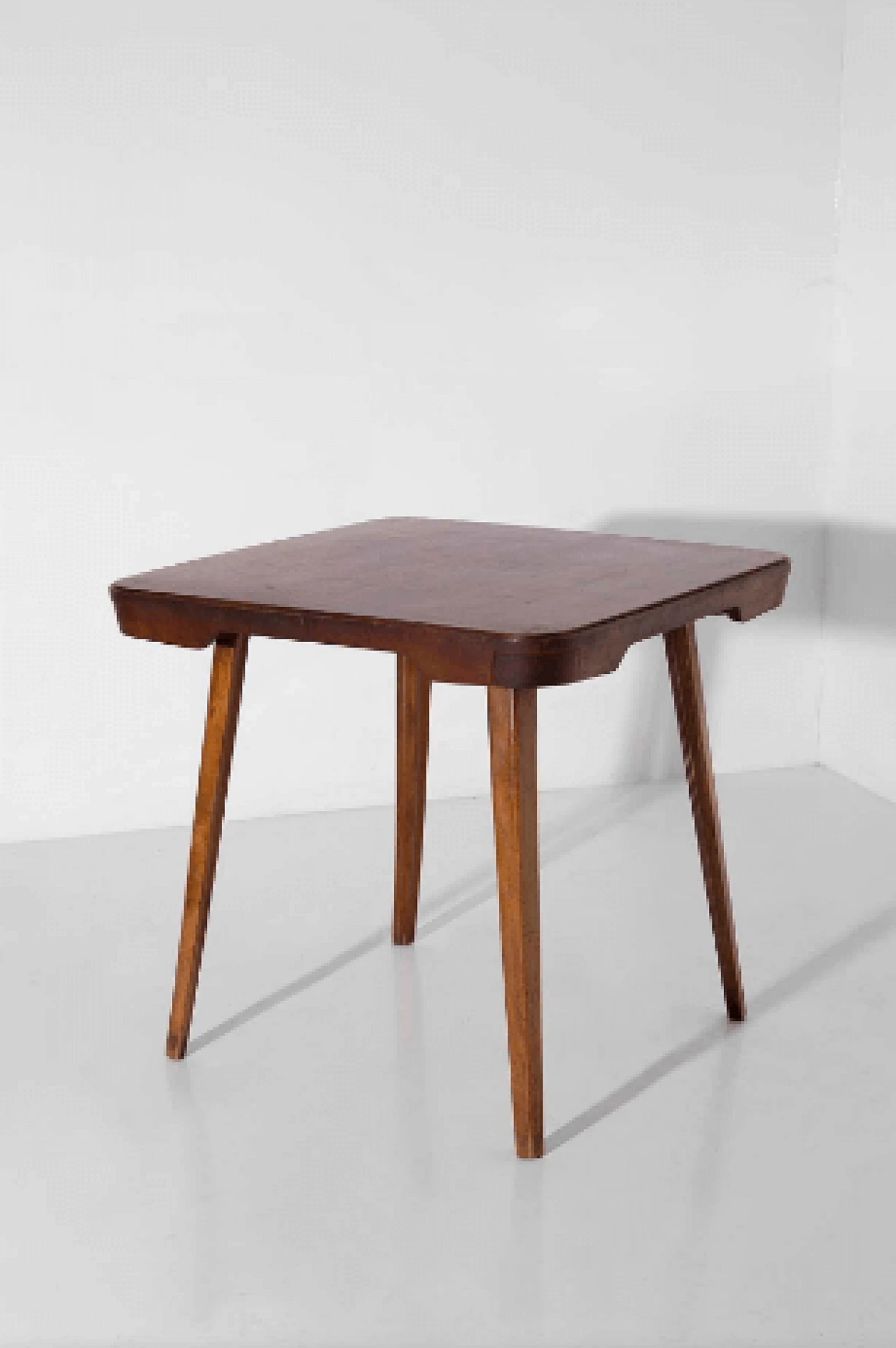 Walnut game table, 1950s 4