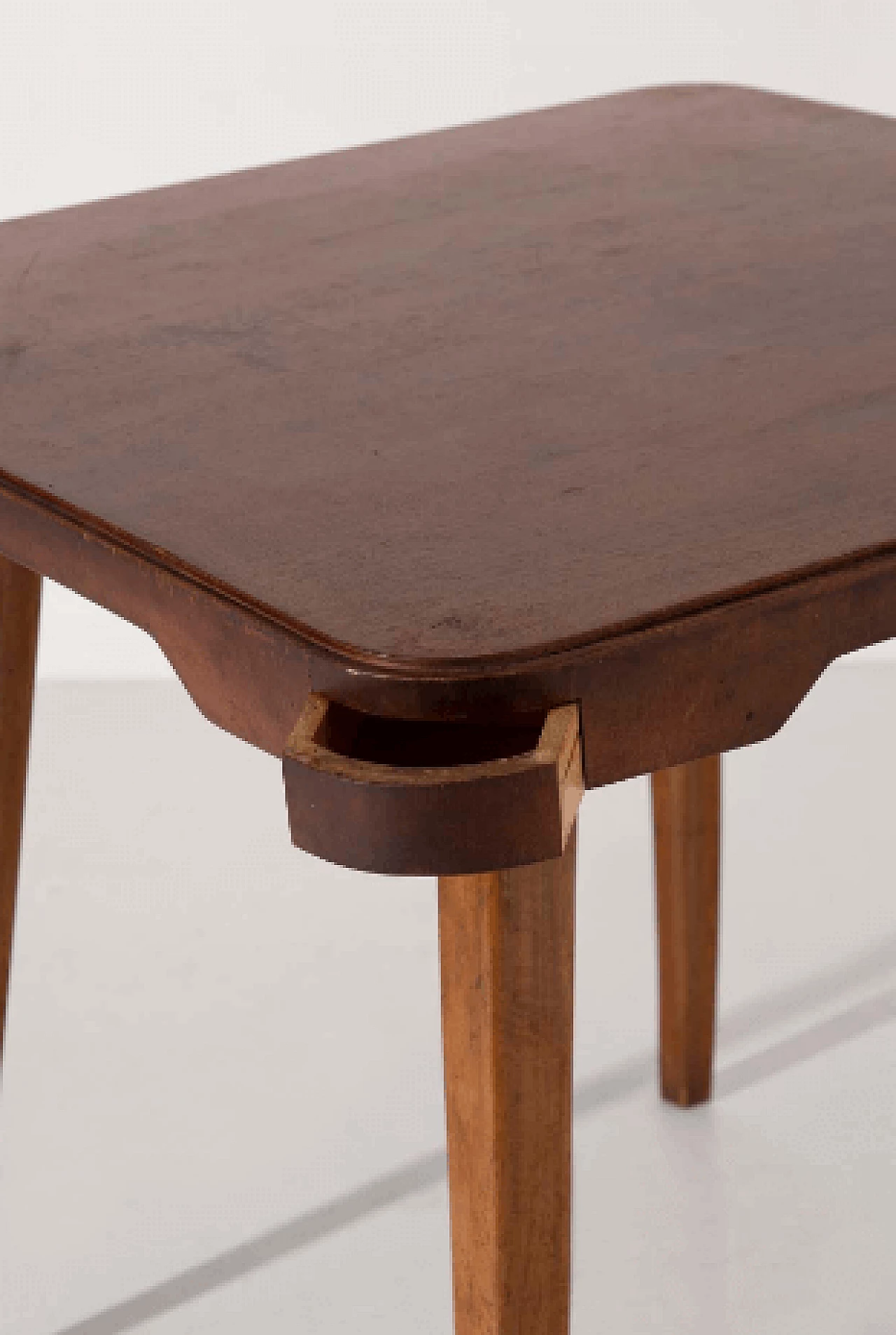 Walnut game table, 1950s 7