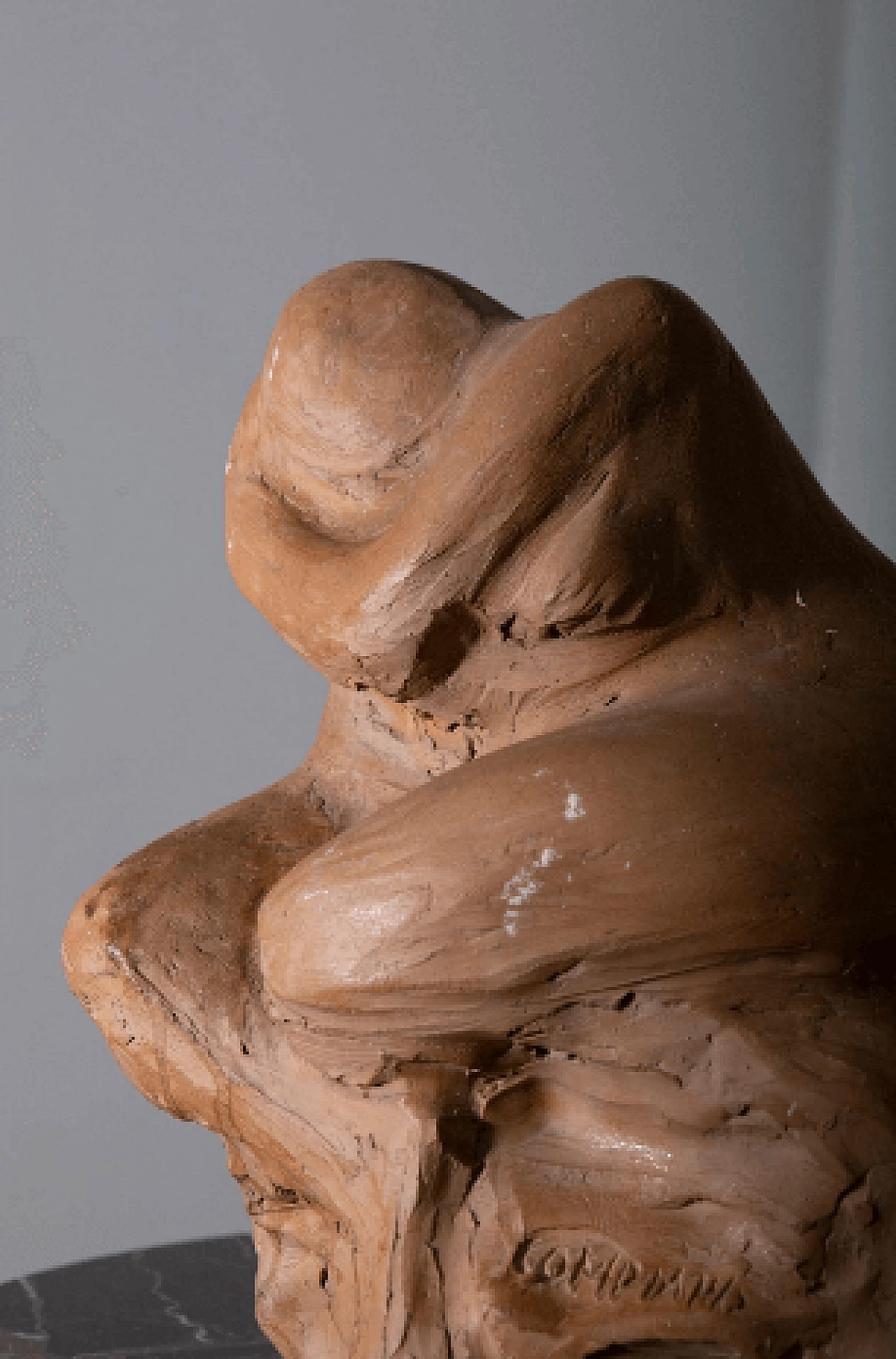 Compiani, anthropomorphic figure, terracotta sculpture, 1970s 5