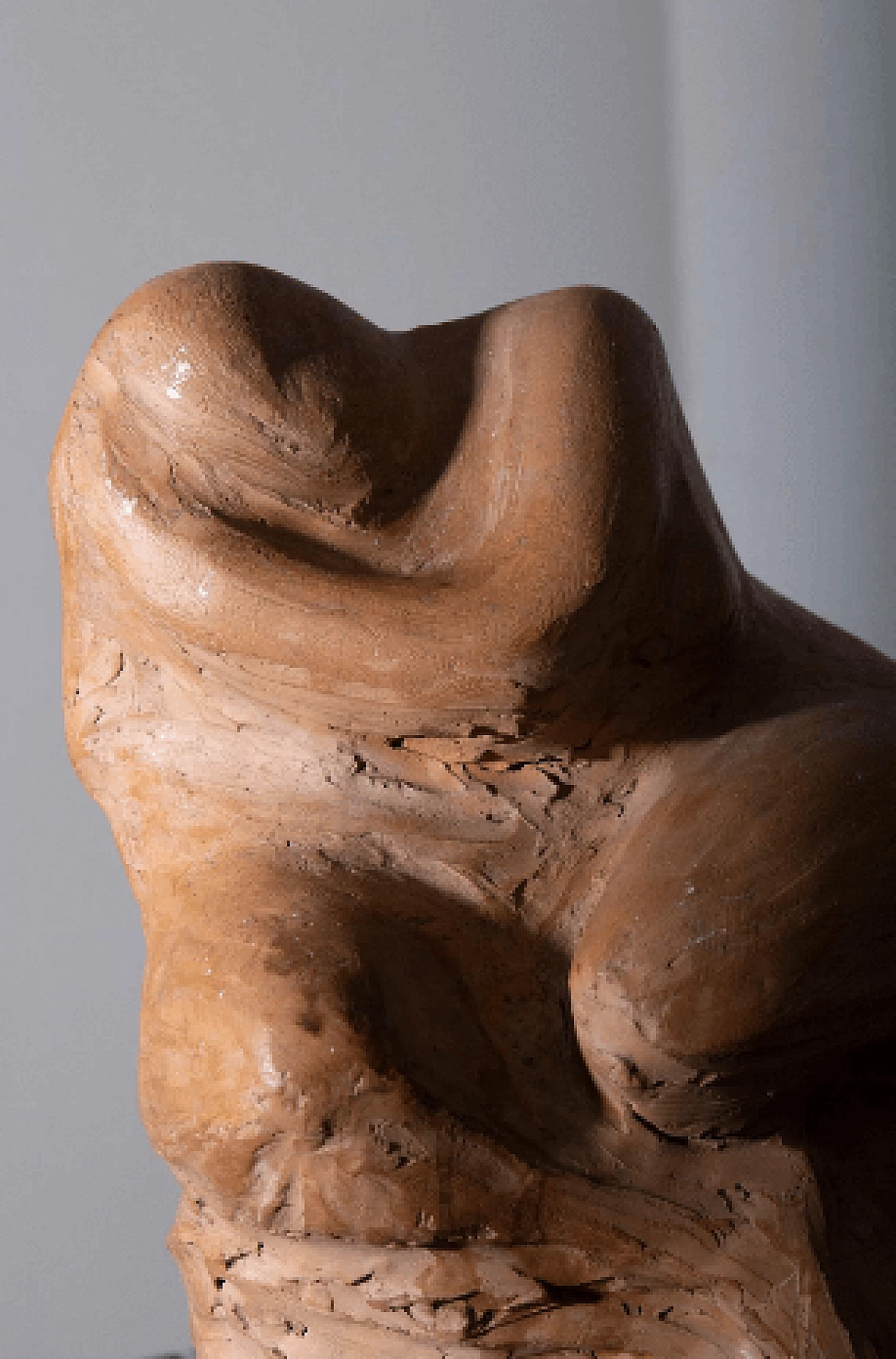 Compiani, anthropomorphic figure, terracotta sculpture, 1970s 6