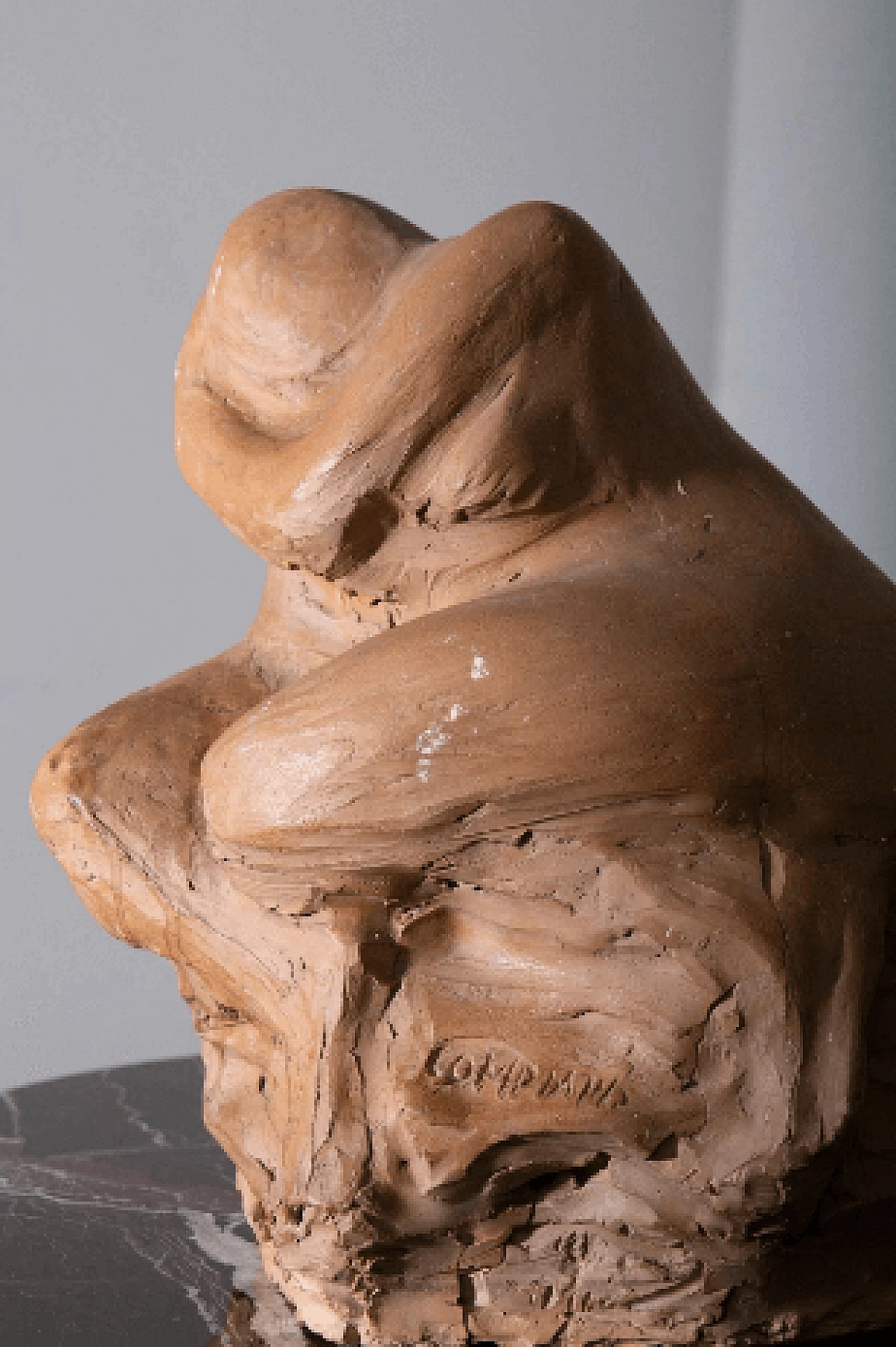 Compiani, anthropomorphic figure, terracotta sculpture, 1970s 8