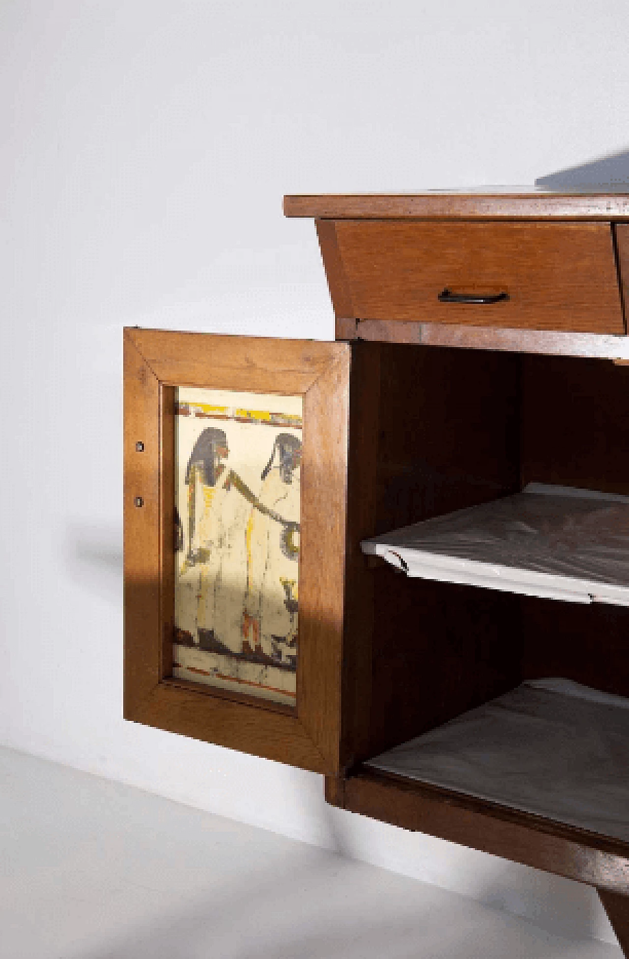 Credenza in legno massiccio a cinque ante battenti di Carlo Mollino, anni '50 8