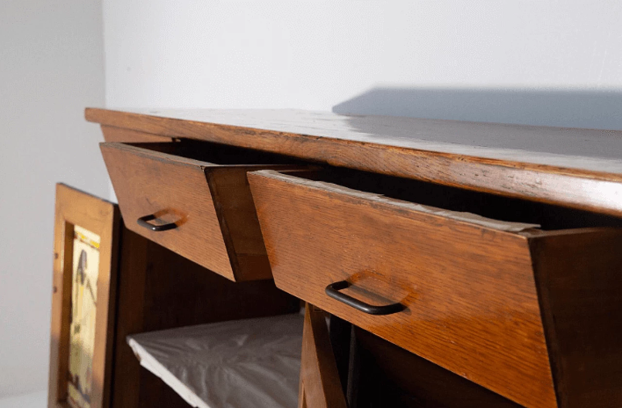 Solid wood sideboard with five hinged doors by Carlo Mollino, 1950s 9