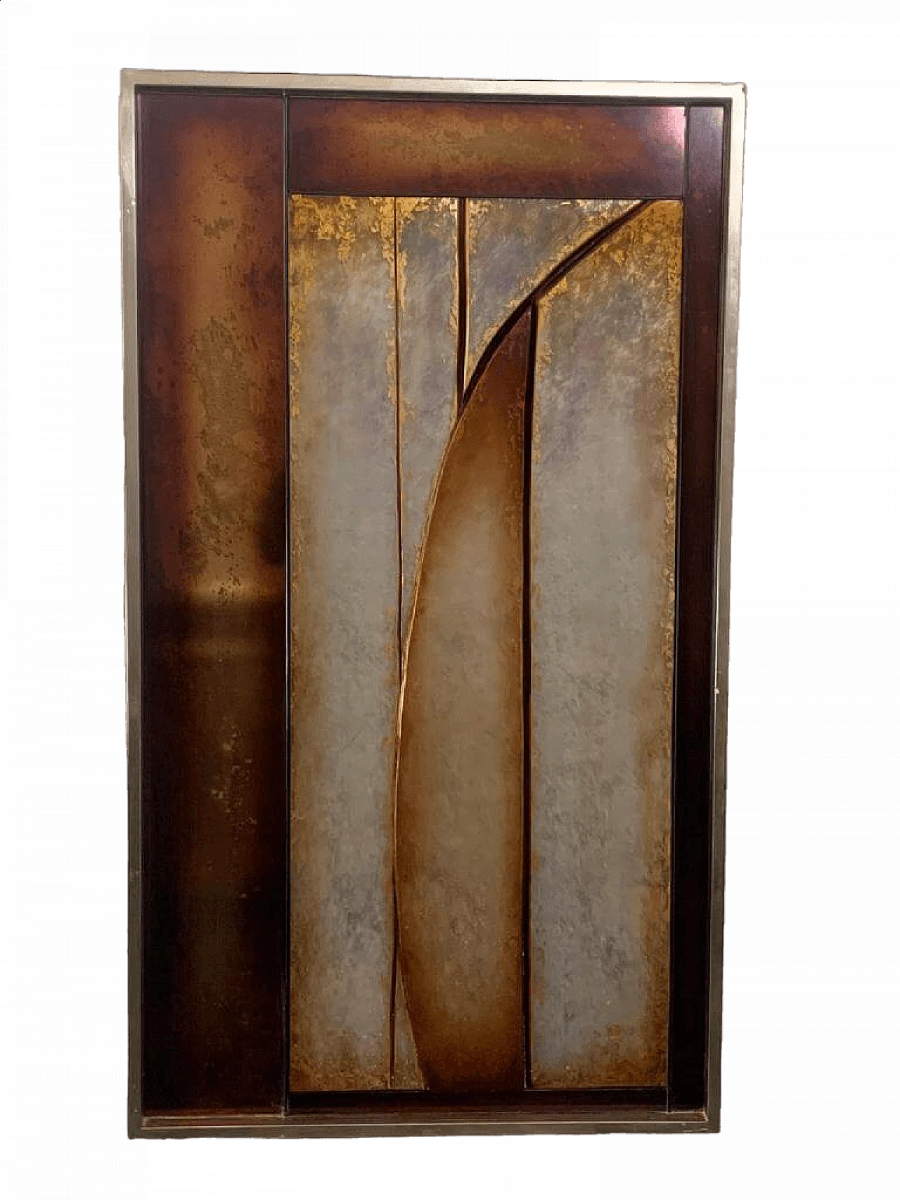 Carved wood and resin panel, 1980s 12
