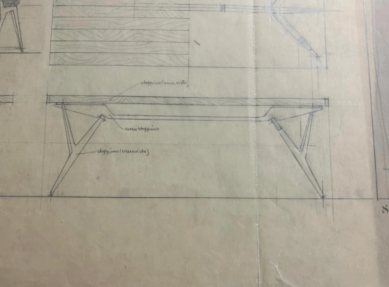 Tavolo in legno di Carlo Mollino, anni '50 13