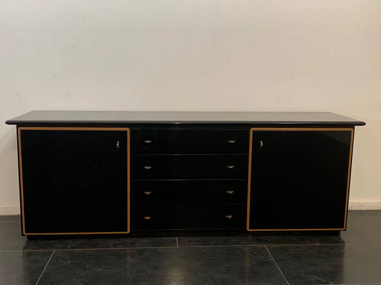 4 Sedie, tavolo e credenza di Pierre Cardin per Roche Bobois, anni '70 11