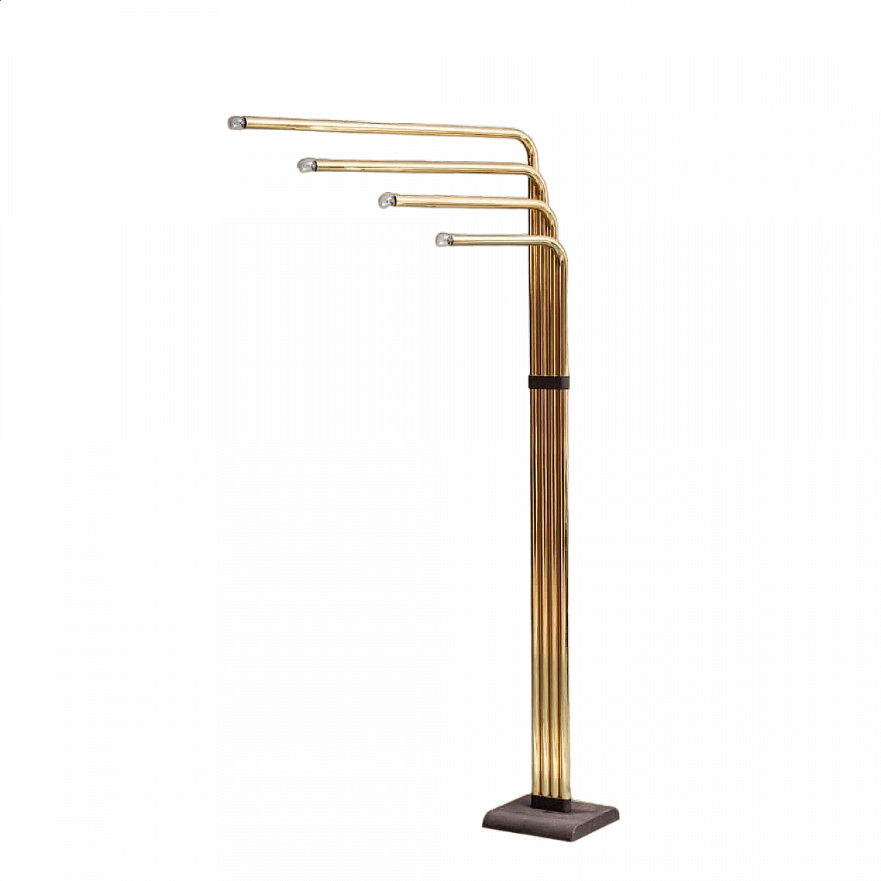 Brass-plated metal floor lamp by Goffredo Reggiani, 1970s 14