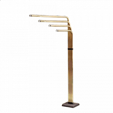 Brass-plated metal floor lamp by Goffredo Reggiani, 1970s
