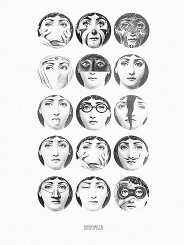 Poster The thousand faces of Lina by Fornasetti