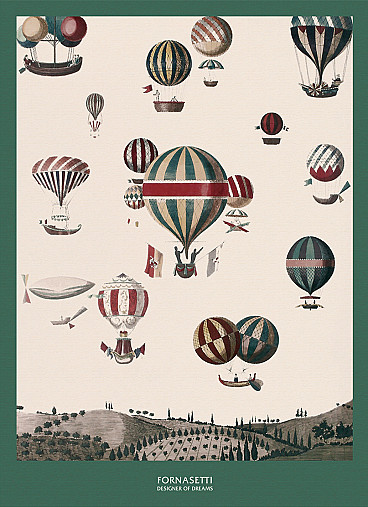 Poster Macchine Volanti di Fornasetti, anni 2000